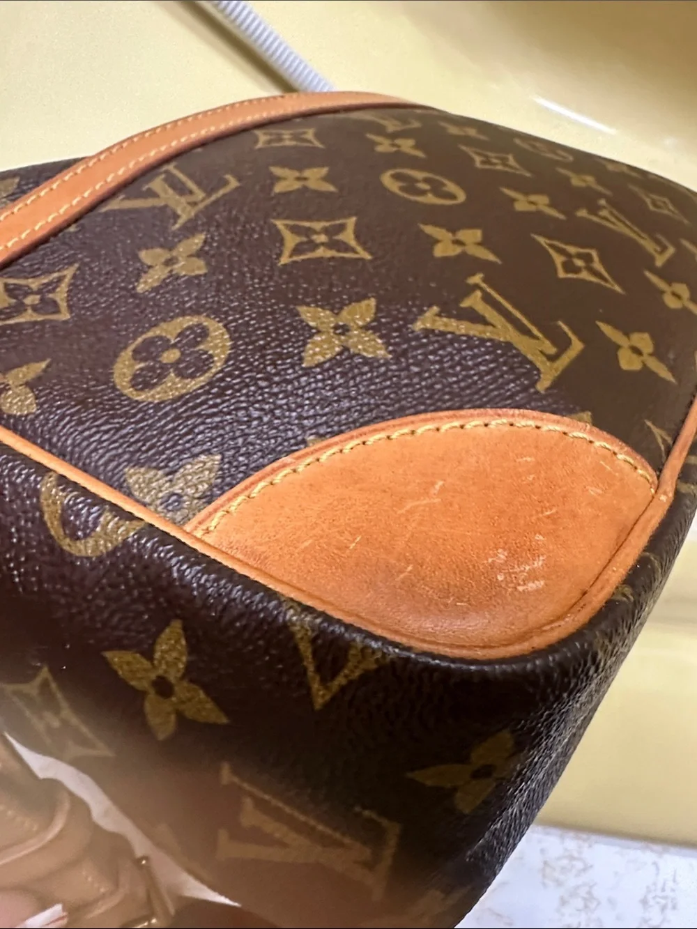 Louis Vuitton Monogram Canvas Messenger Bag in Brown and Tan